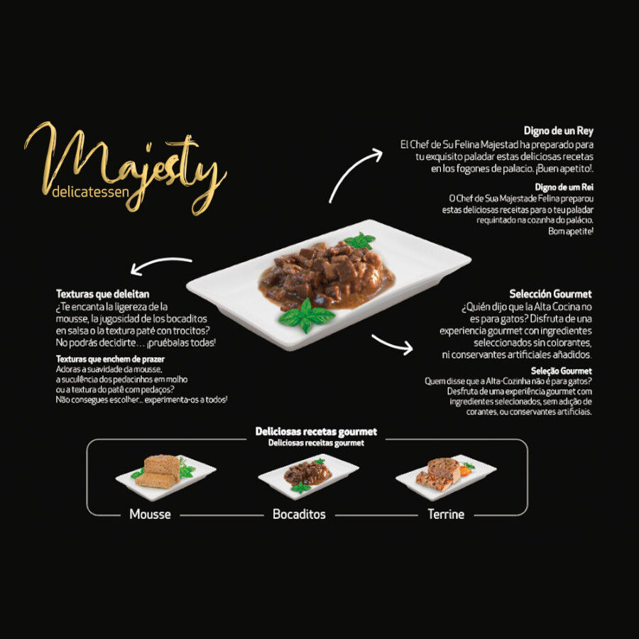 85 g Majesty Adult Comida h&uacute;mida de peru em lata para gatos, , large Imagem n&uacute;mero 3